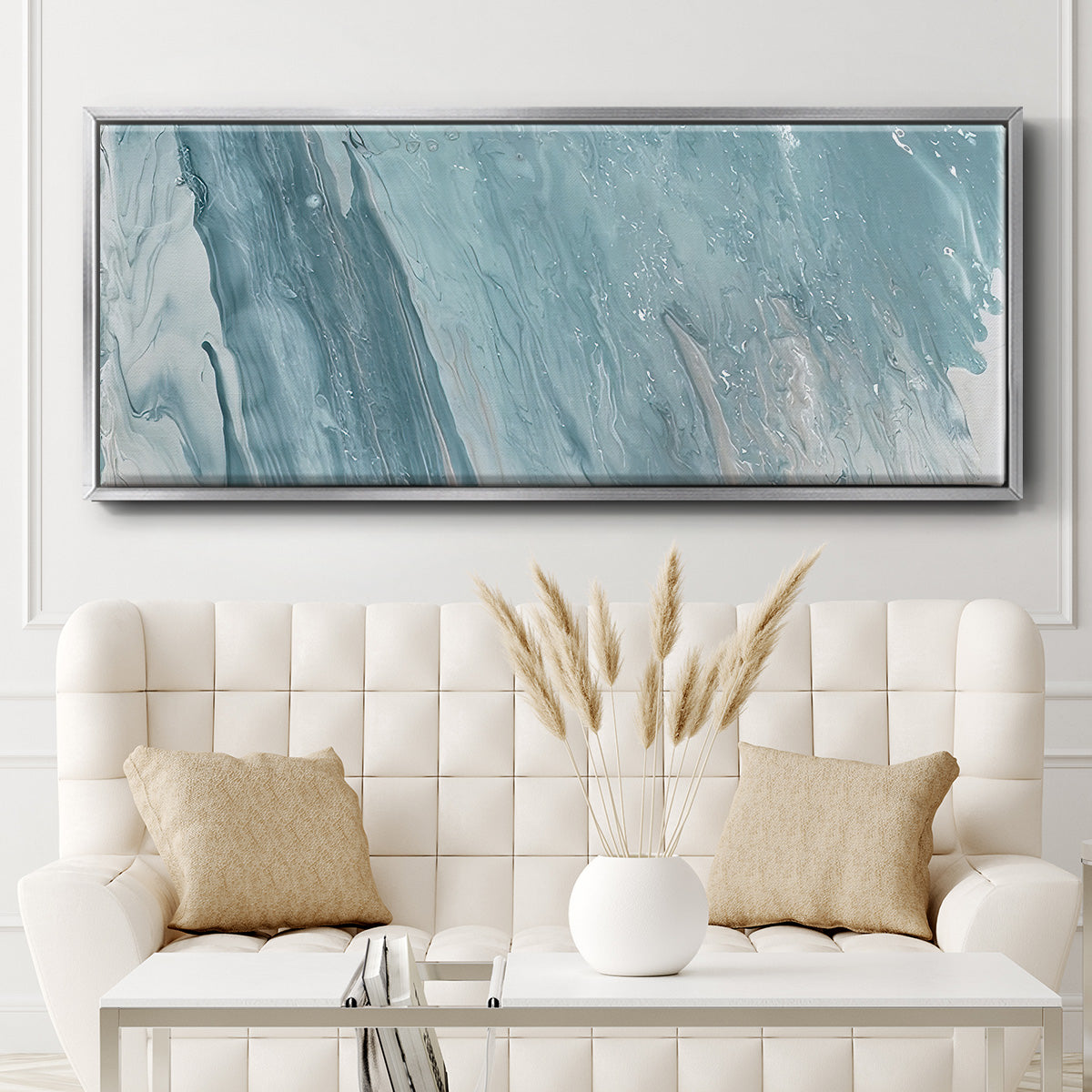 Cirrus I - Floater Framed Canvas Print