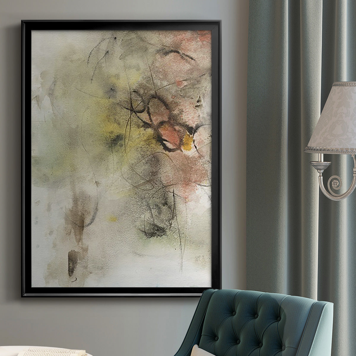 Soft Inspiration III - Modern Framed Canvas Print
