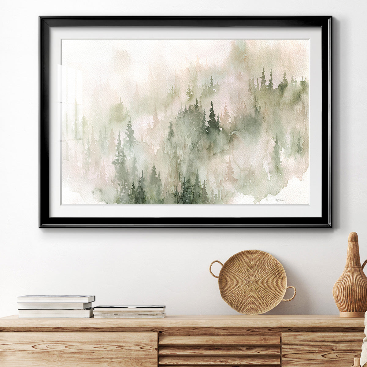 Misty Mountain Sides Premium Framed Print - Ready to Hang