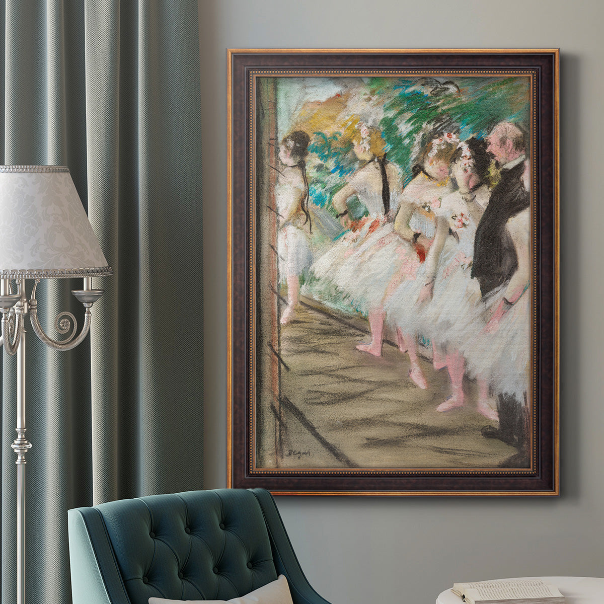 The Ballet, 1880 - Ornate Framed Canvas Print