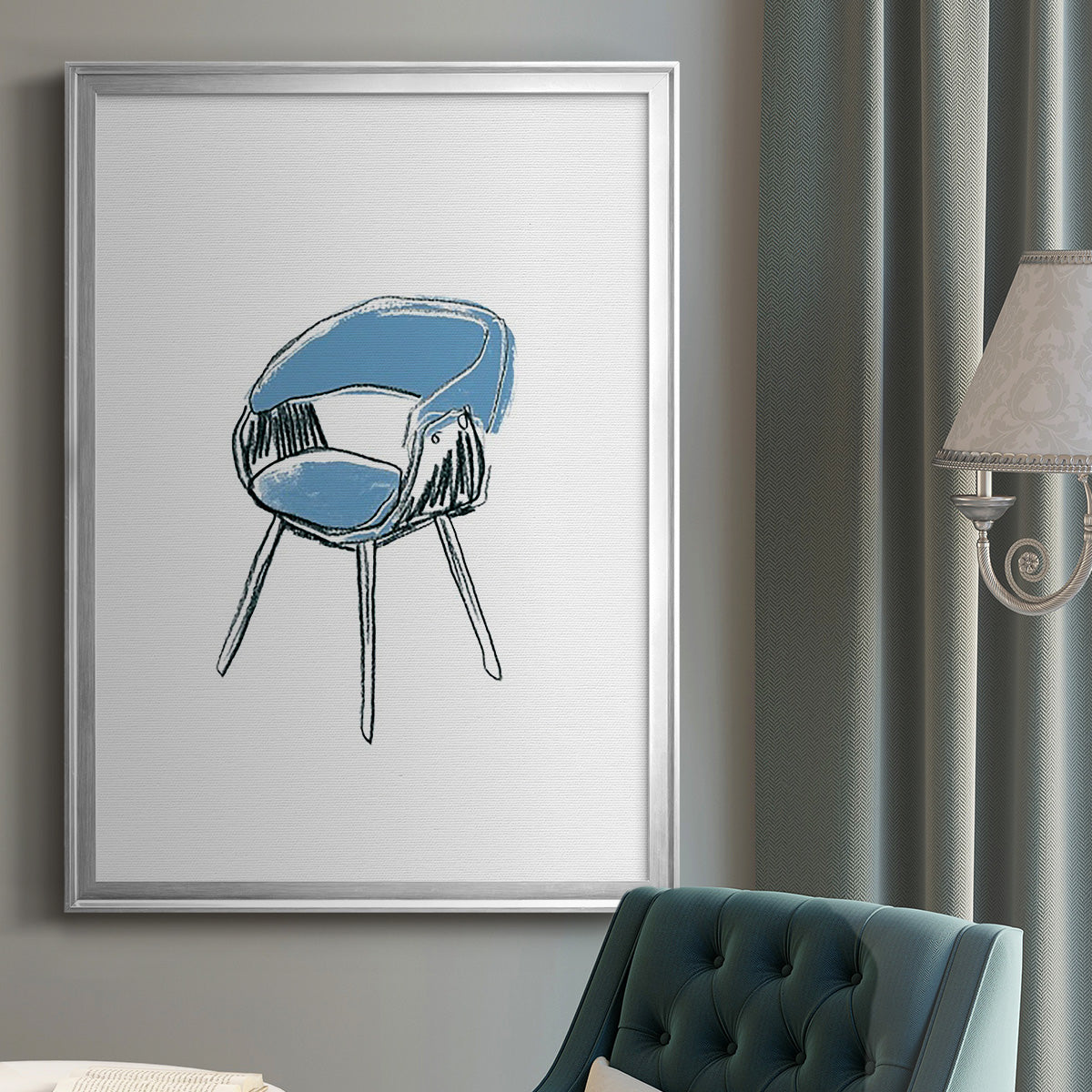 Take a Seat I - Modern Framed Canvas Print