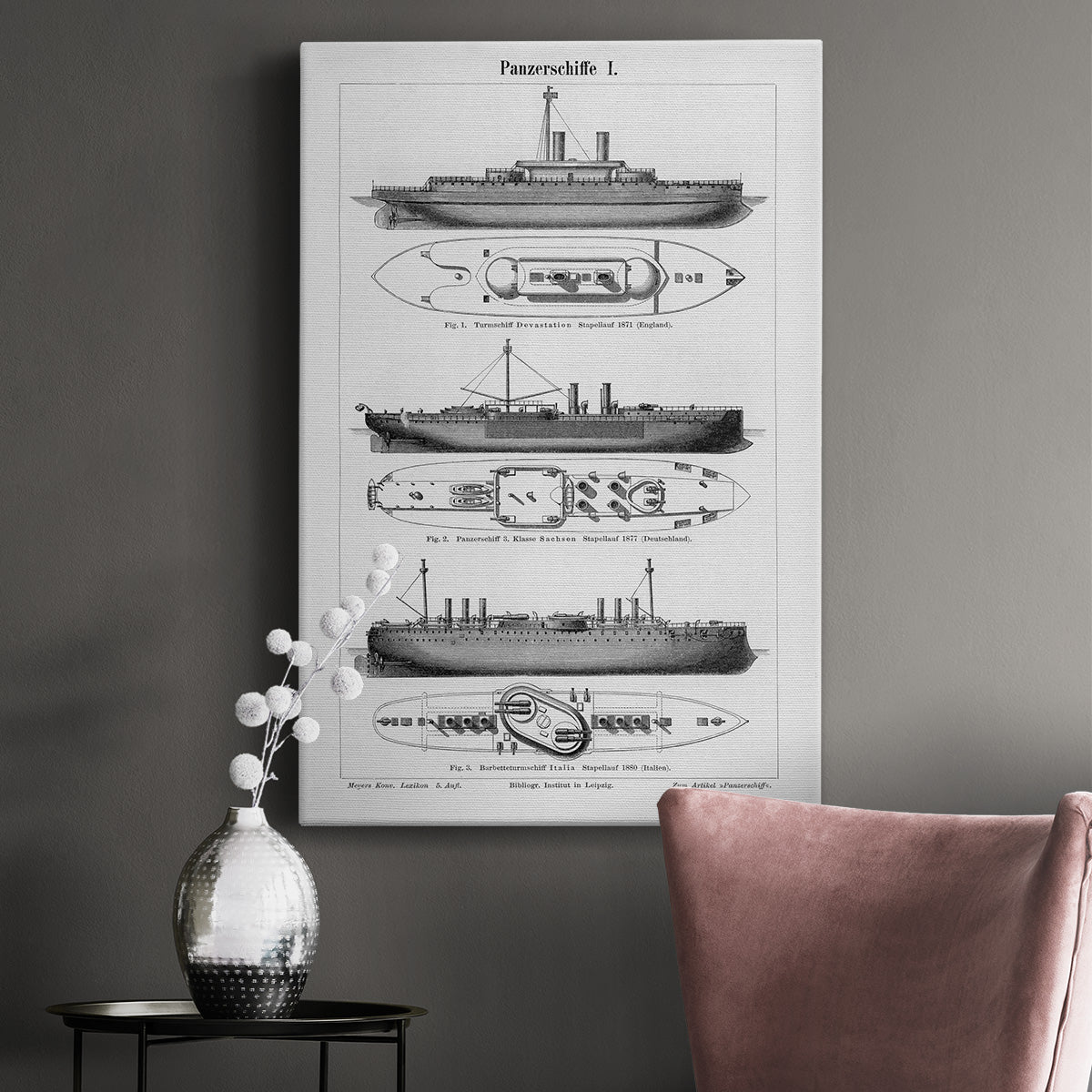 Industrial Ship Premium Gallery Wrapped Canvas - Ready to Hang