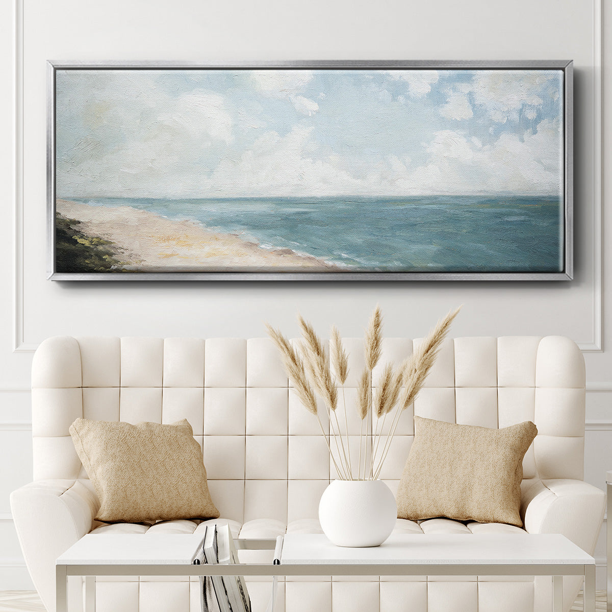 Beach View - Floater Framed Canvas Print