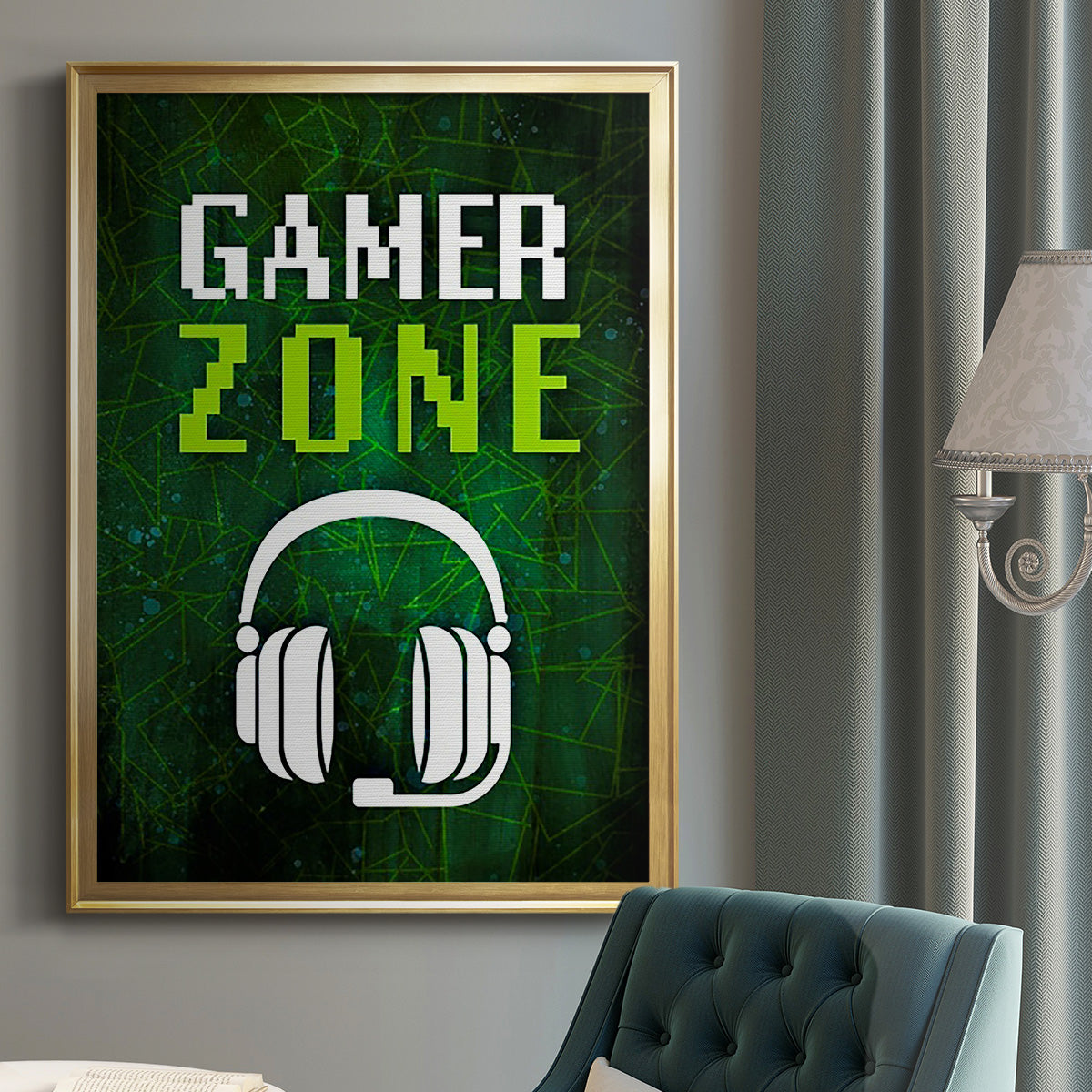 It's Game On IV - Modern Framed Canvas Print