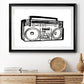 Boombox Sketch Premium Framed Print - Ready to Hang