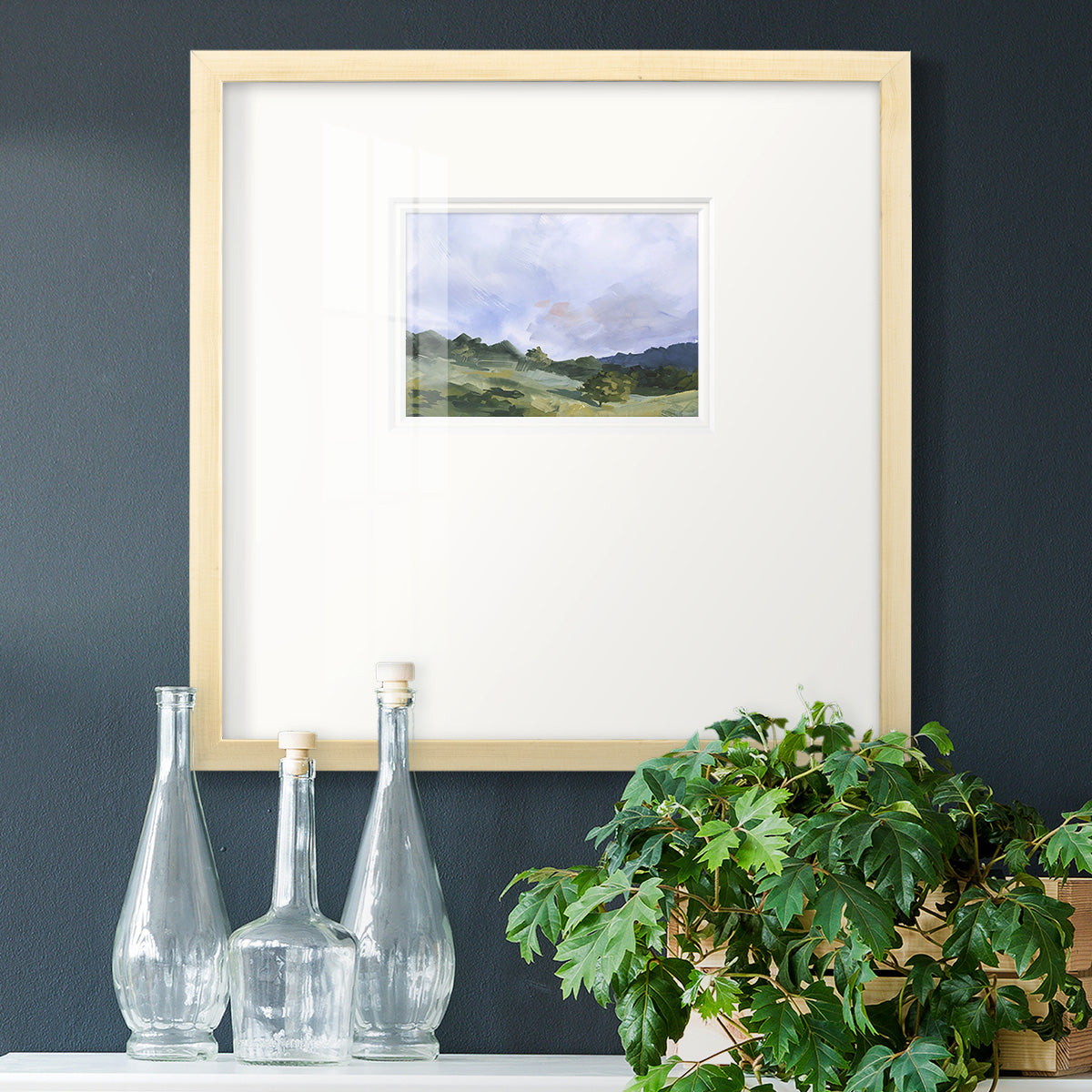 Pastoral Horizons I Premium Framed Print Double Matboard