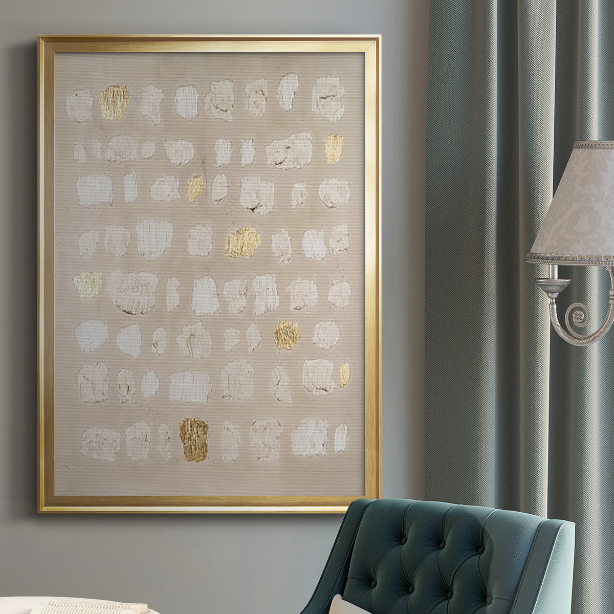 Embellished Cobblestone I - Modern Framed Canvas Print