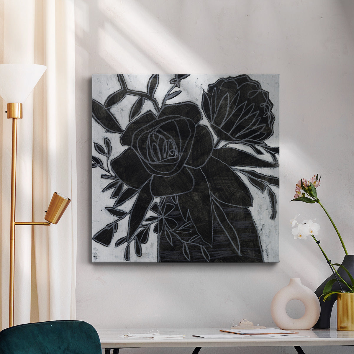 Chalkboard Garden II - Canvas Art Print