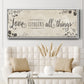 Love Conquers - Floater Framed Canvas Print