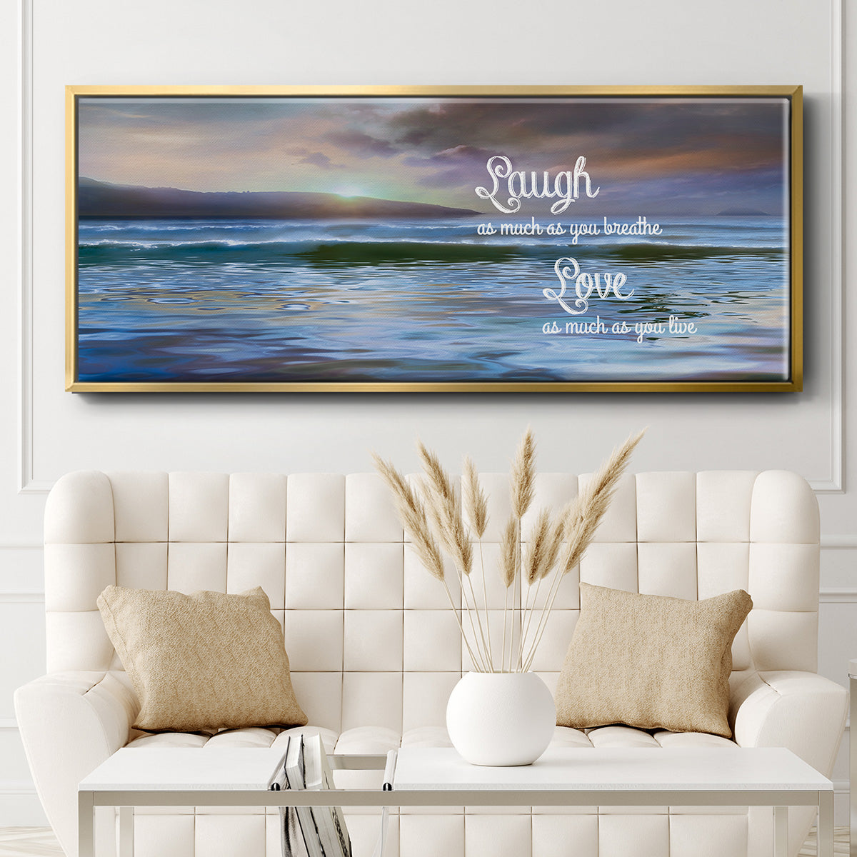 Laugh As Much - Floater Framed Canvas Print