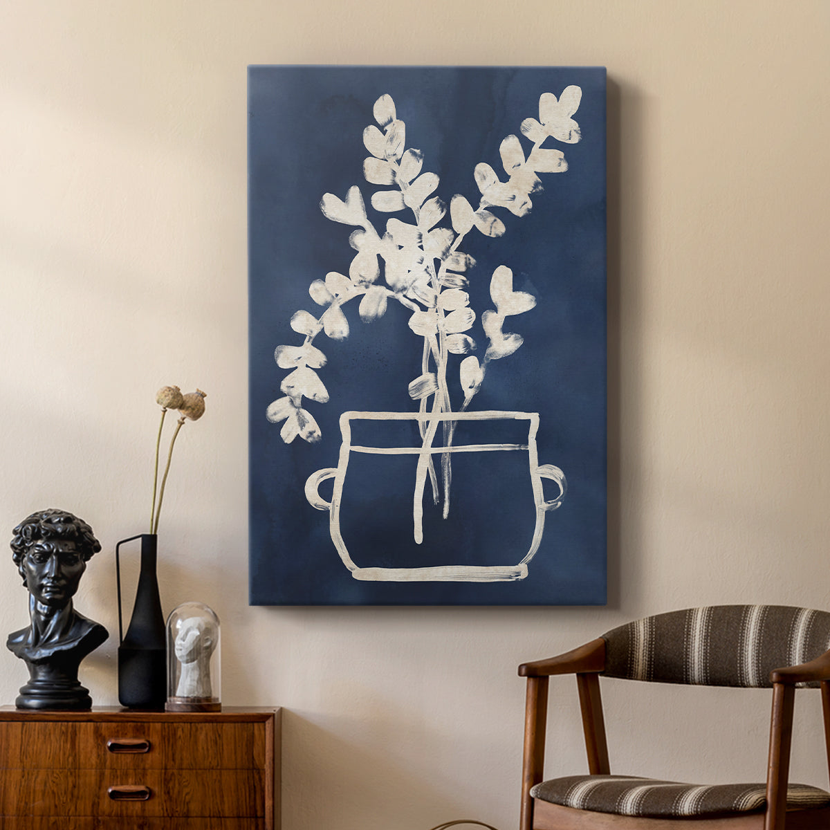 Vessel on Indigo I - Canvas Art Print