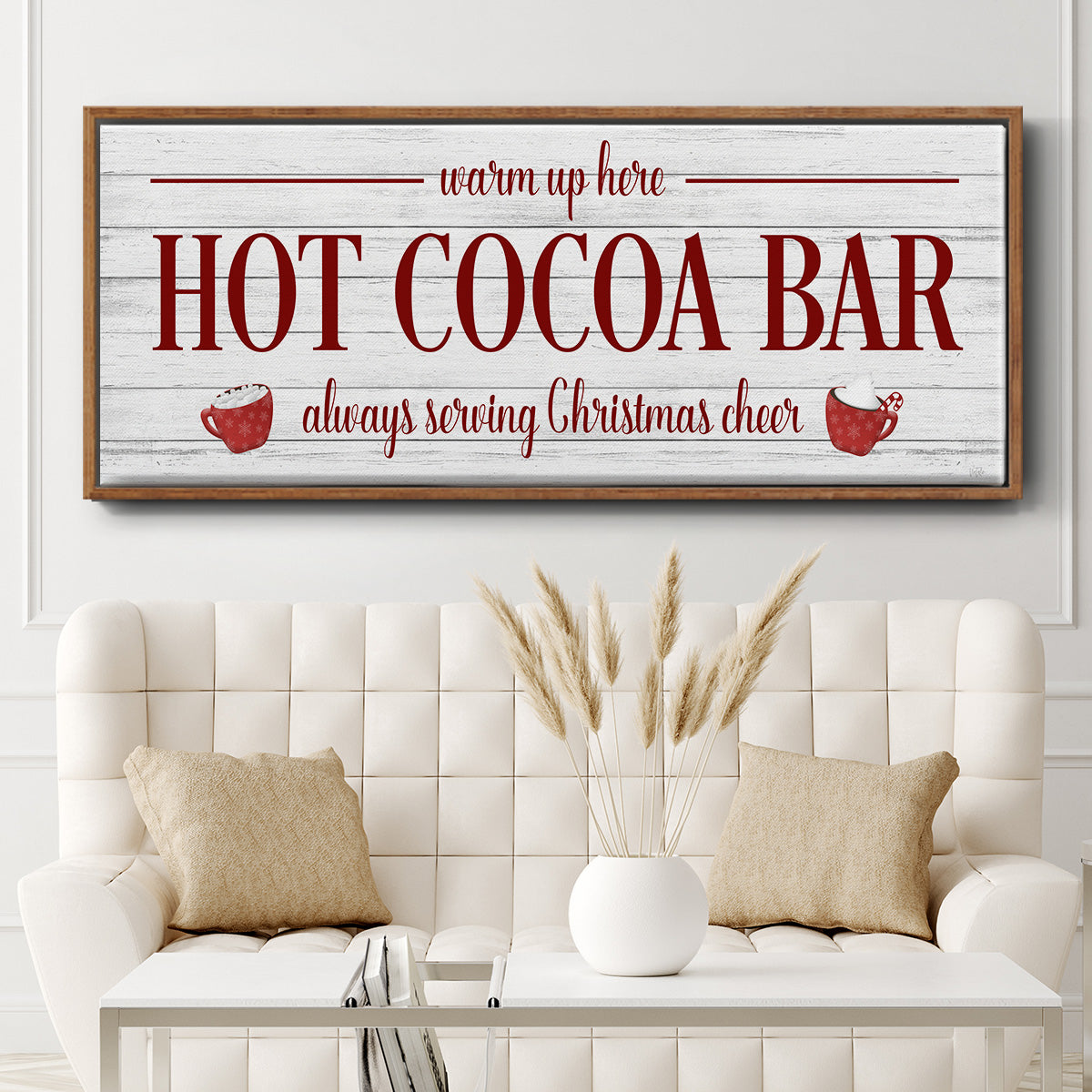 Hot Cocoa Bar - Floater Framed Canvas Print