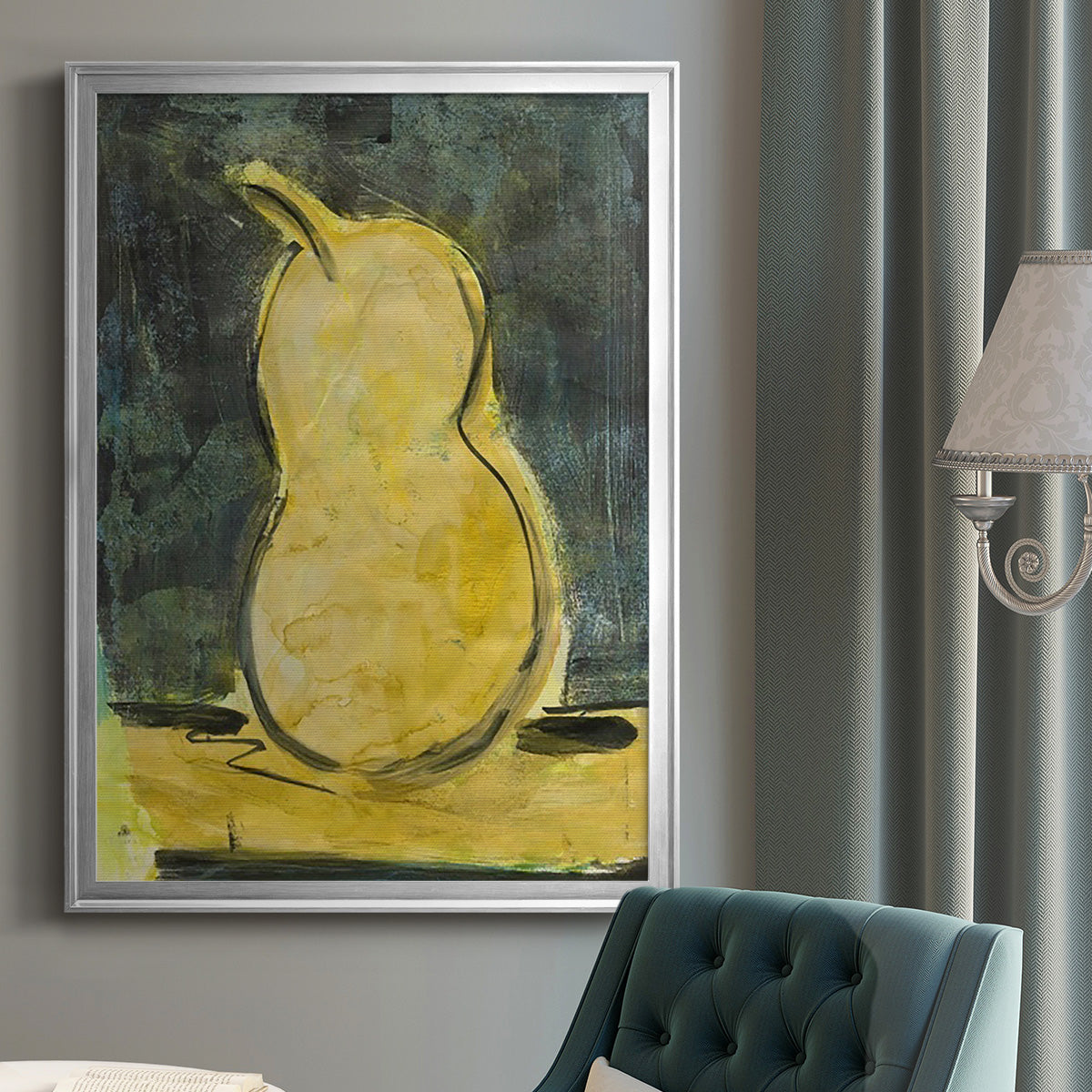 Urban Pear I - Modern Framed Canvas Print