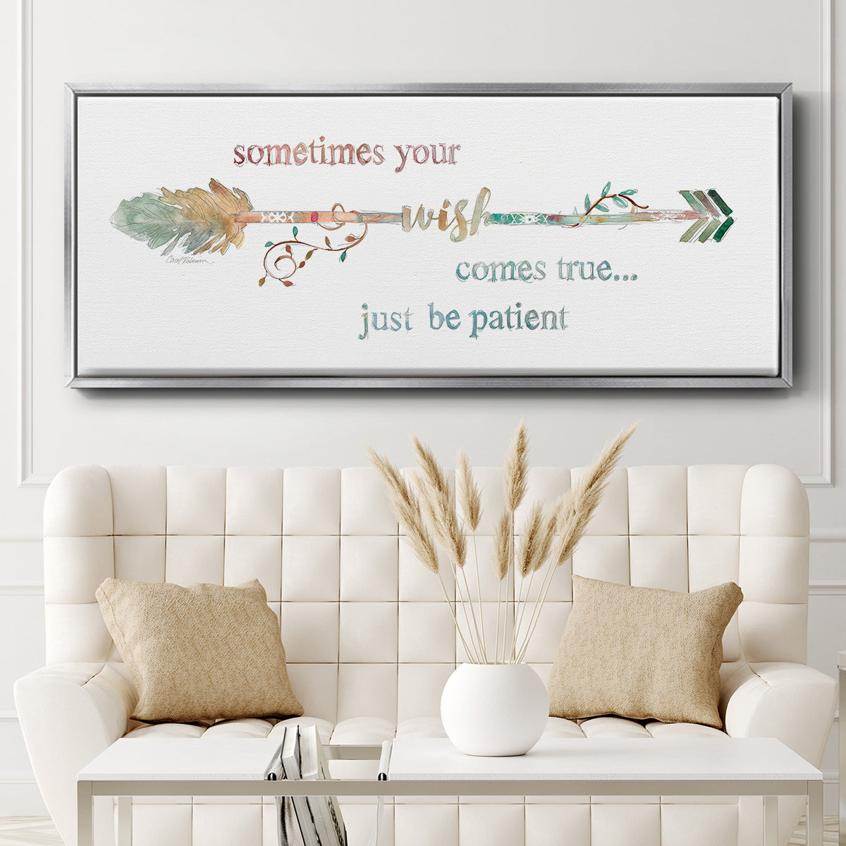 Wishing Arrow - Floater Framed Canvas Print