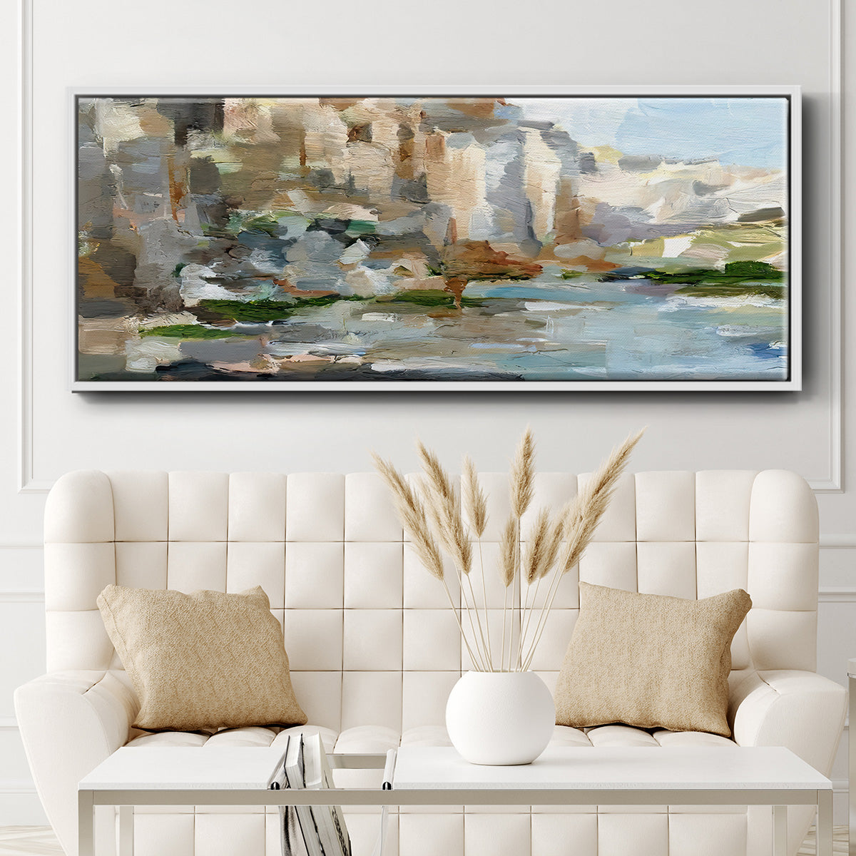 Western Cliffs I - Floater Framed Canvas Print