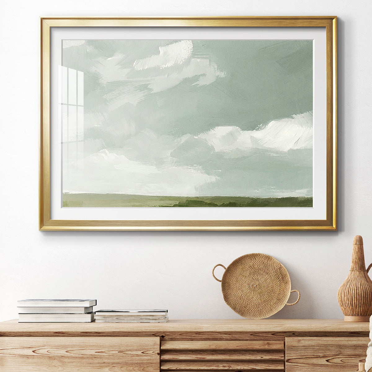 Gray Stone Sky II - Modern Framed Art Print