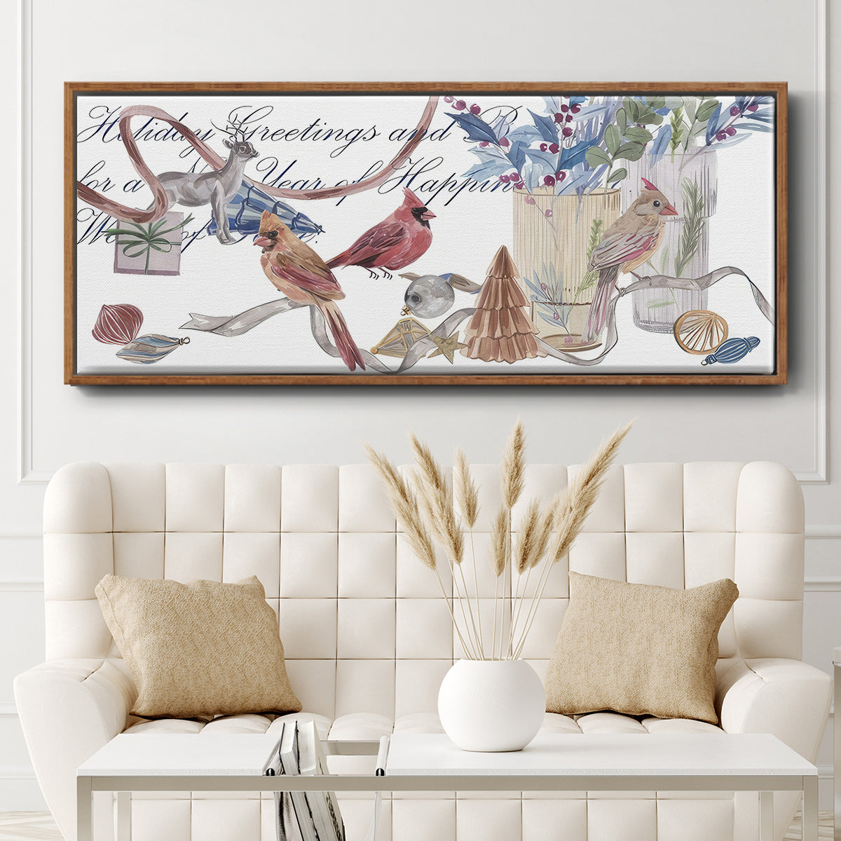 Warm Wishes Collection D - Floater Framed Canvas Print