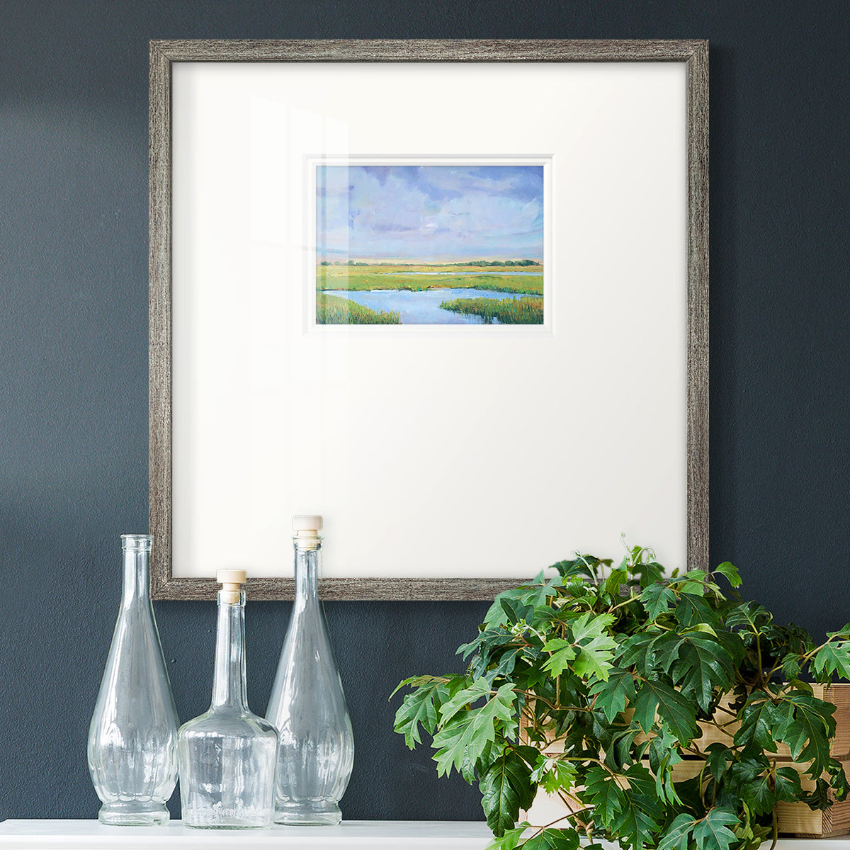 Summer Marsh I - Double Matboard Framed Print