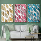 Pastel Knorr Shells VI - Framed Premium Gallery Wrapped Canvas L Frame 3 Piece Set - Ready to Hang