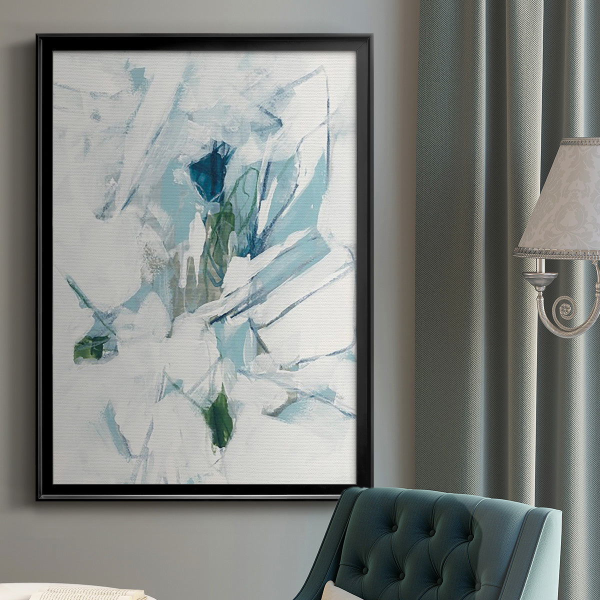 Ice Cavern IV - Modern Framed Canvas Print