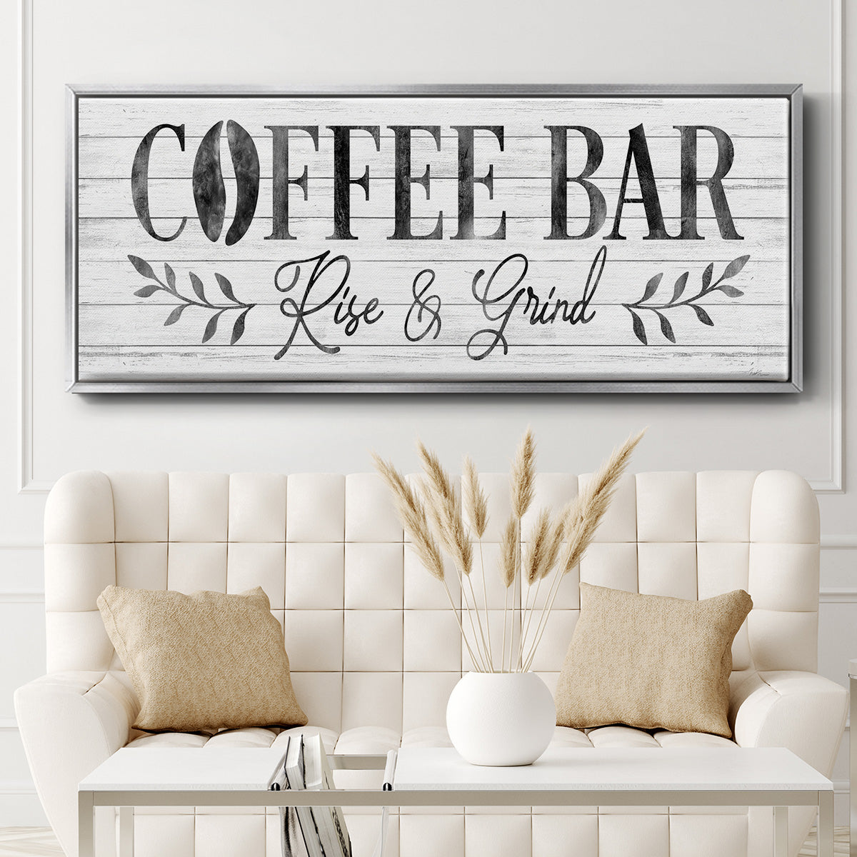 Coffee Bar - Floater Framed Canvas Print