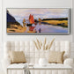 Breakwater at Trouville, Low Tide, 1870 - Floater Framed Canvas Print