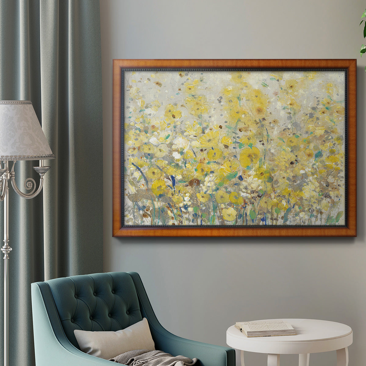 Cheerful Garden I Premium Framed Canvas- Ready to Hang