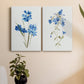 Blue Blossom Botanical I Premium Gallery Wrapped Canvas - Ready to Hang - Set of 2 - 8 x 12 Each