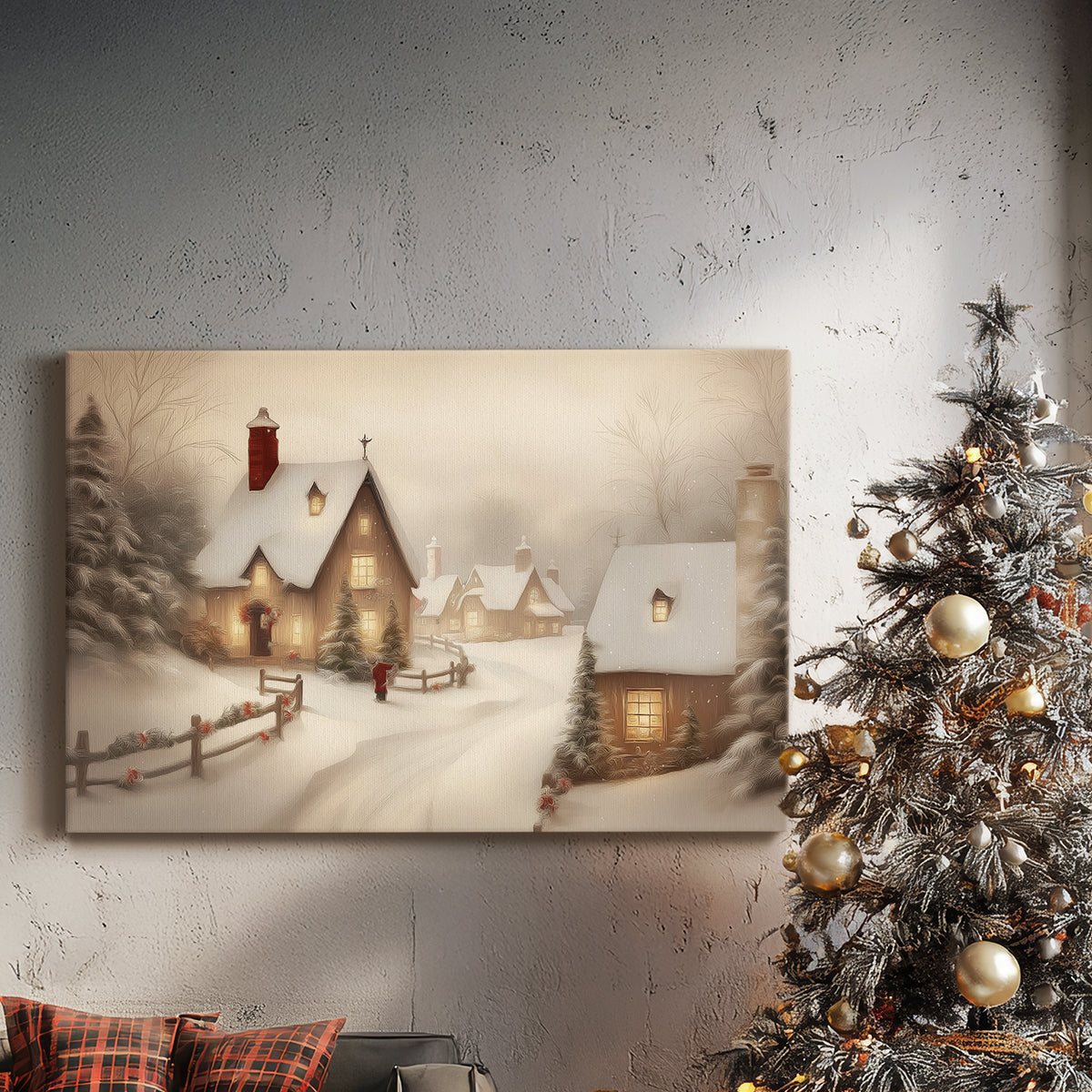 Dawn of Tinsel-Gold Promise - Canvas Art Print