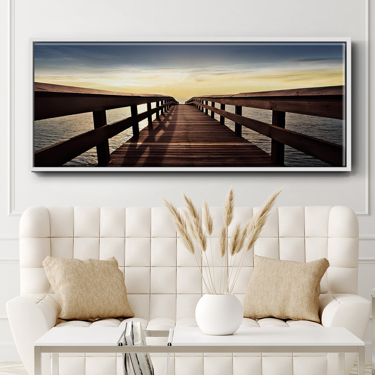 Naples Cove - Floater Framed Canvas Print
