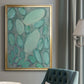 Blue Orbs II - Modern Framed Canvas Print