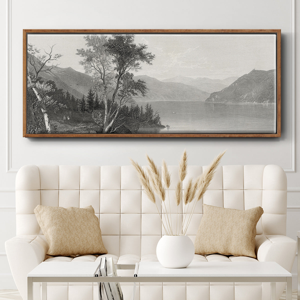 Lake George - Floater Framed Canvas Print