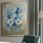 Blue Garden II - Modern Framed Canvas Print