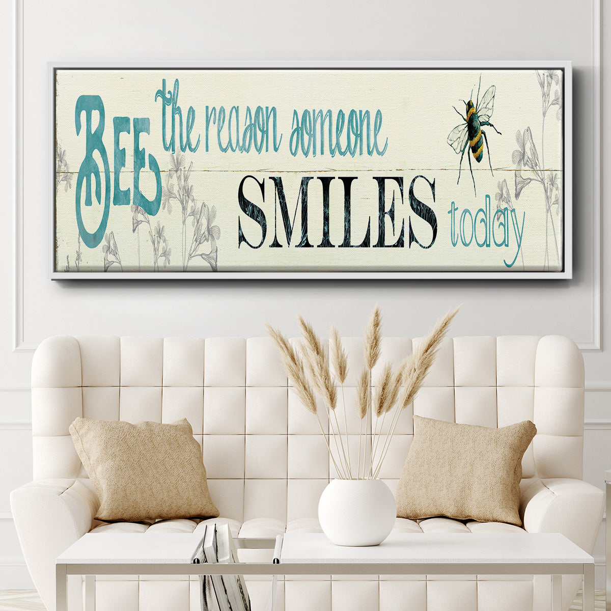 Bee The Reason - Floater Framed Canvas Print