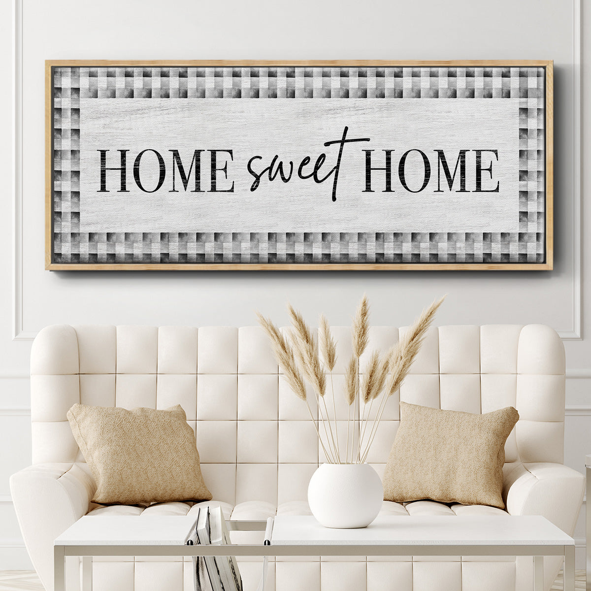 Home Sweet Home - Floater Framed Canvas Print