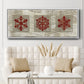 Burlap Music Snowflakes - Floater Framed Canvas Print