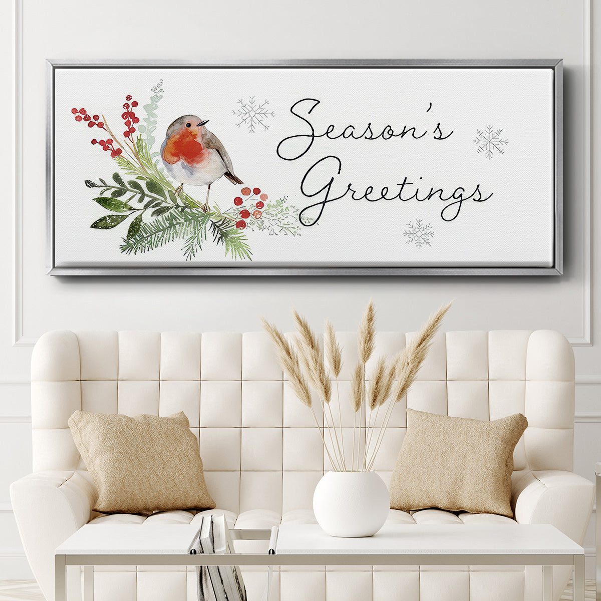 Winter Visitor Collection D - Floater Framed Canvas Print