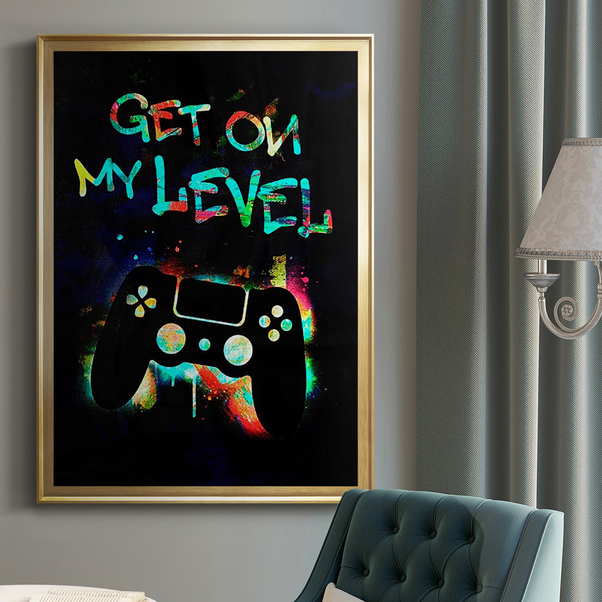 Gamer Tag II - Modern Framed Canvas Print