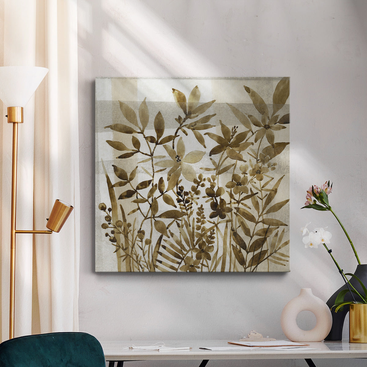 Neutral Garden II - Canvas Art Print