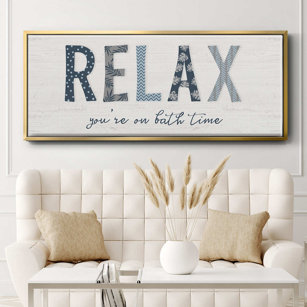 Relax - Floater Framed Canvas Print