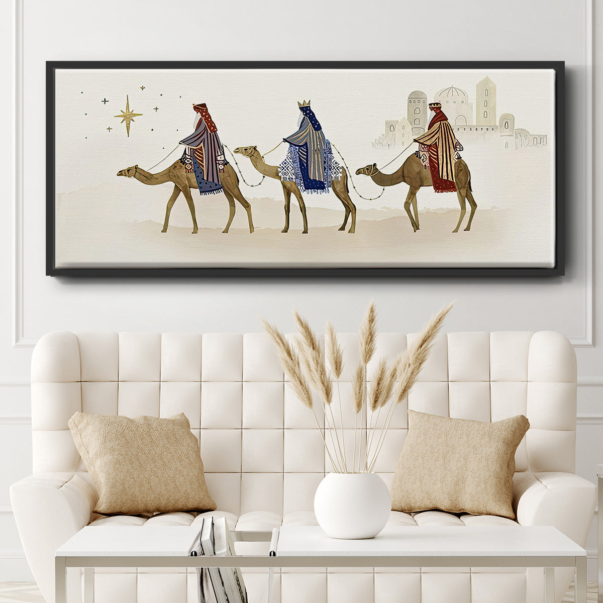 Away in a Manger Collection D - Floater Framed Canvas Print