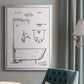 Vintage Bath I - Modern Framed Canvas Print
