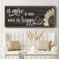 Makes You Happy - Floater Framed Canvas Print