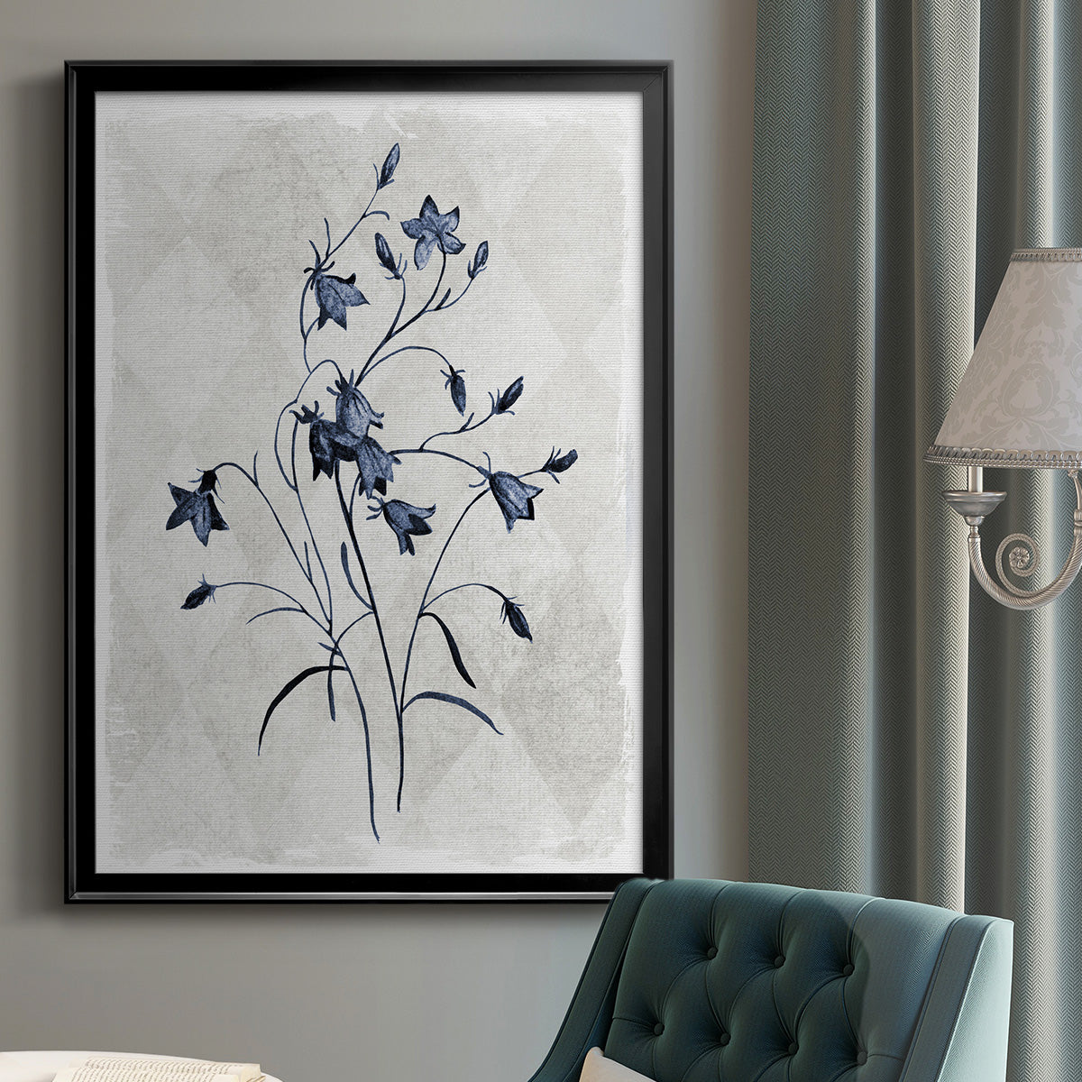 Harlequin Botanical II - Modern Framed Canvas Print