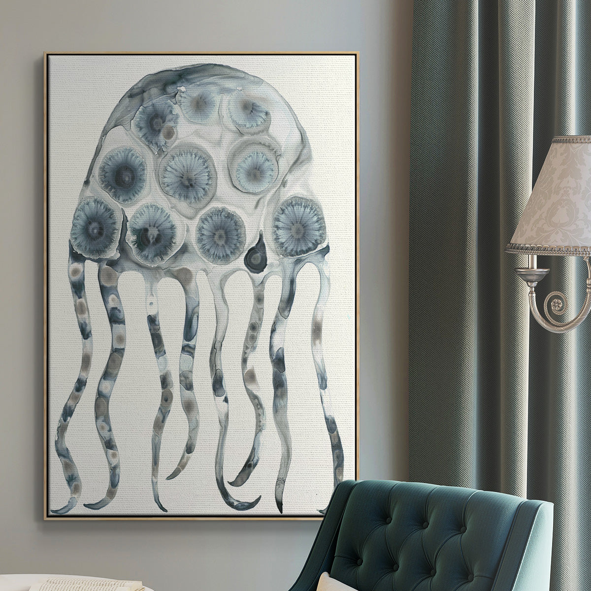 Silver Jelly  -  Framed Canvas Print