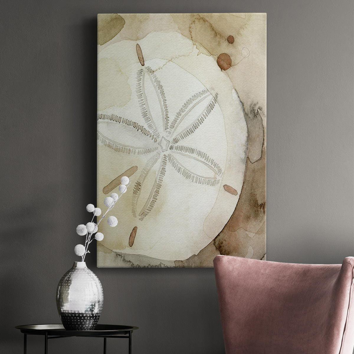 Dry Sand Dollar I Premium Gallery Wrapped Canvas - Ready to Hang