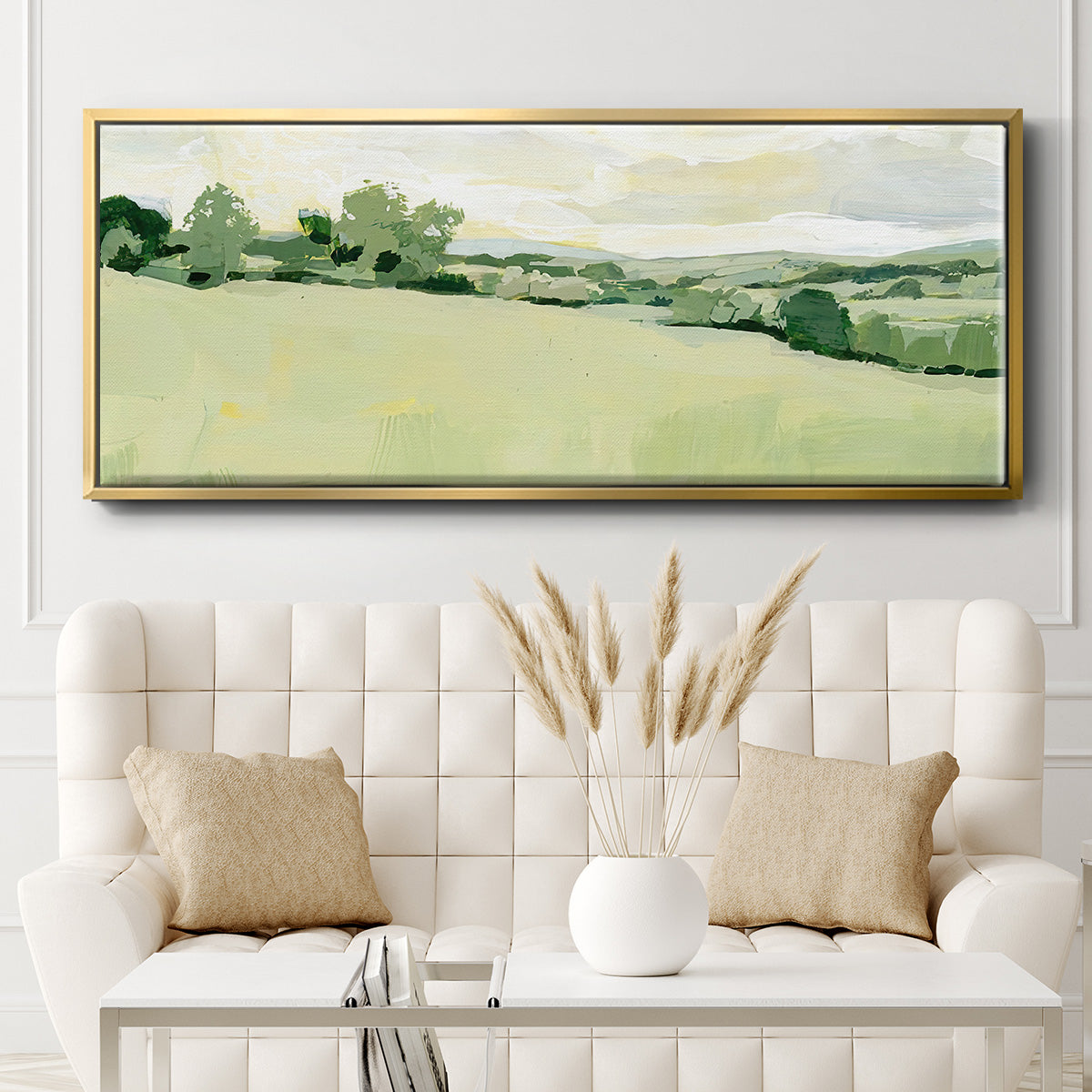 Pearly Pasture I - Floater Framed Canvas Print