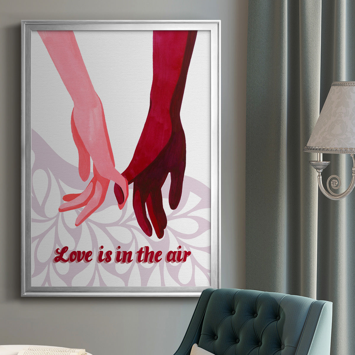 Groovy Love II - Modern Framed Canvas Print