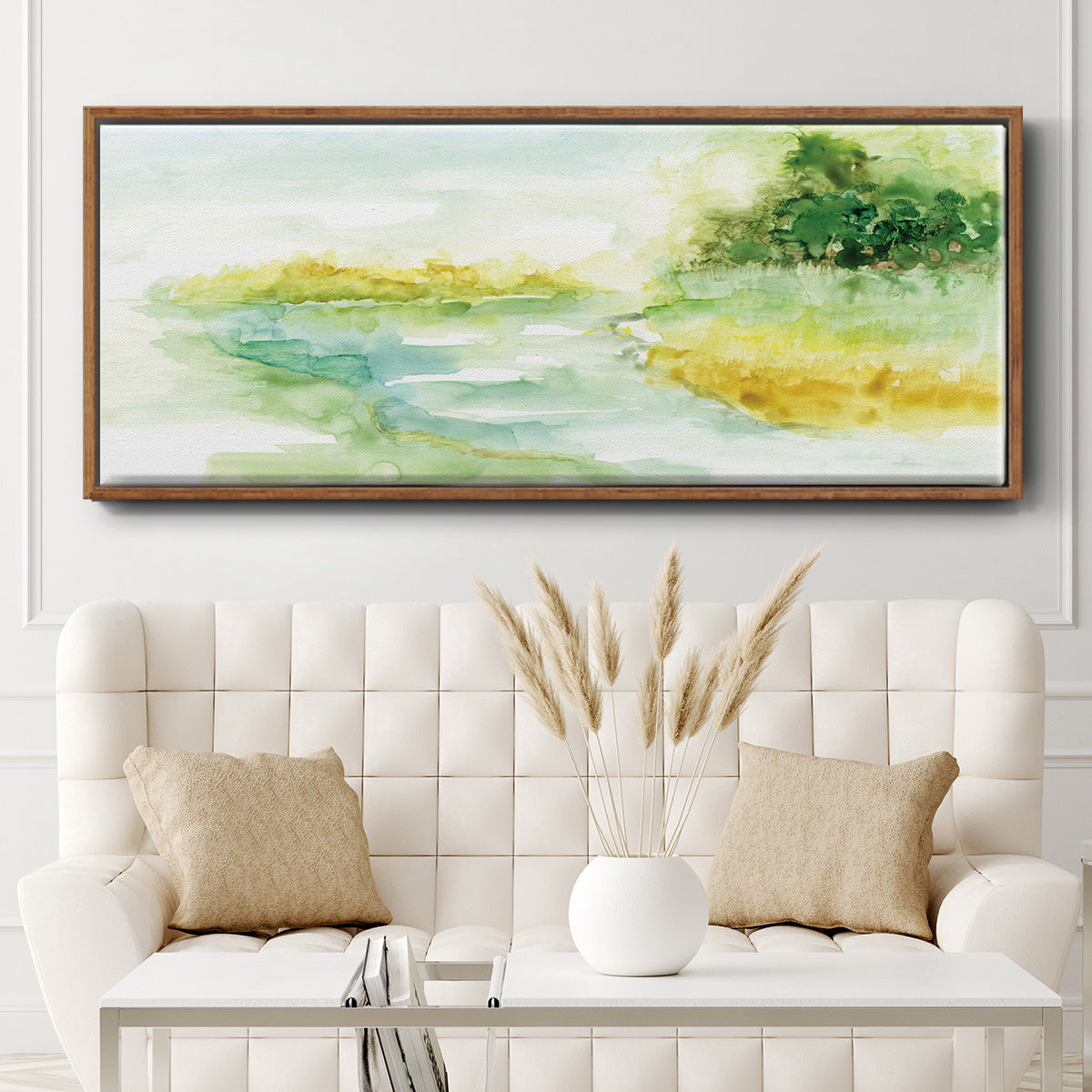 Dreamy Inlet - Floater Framed Canvas Print