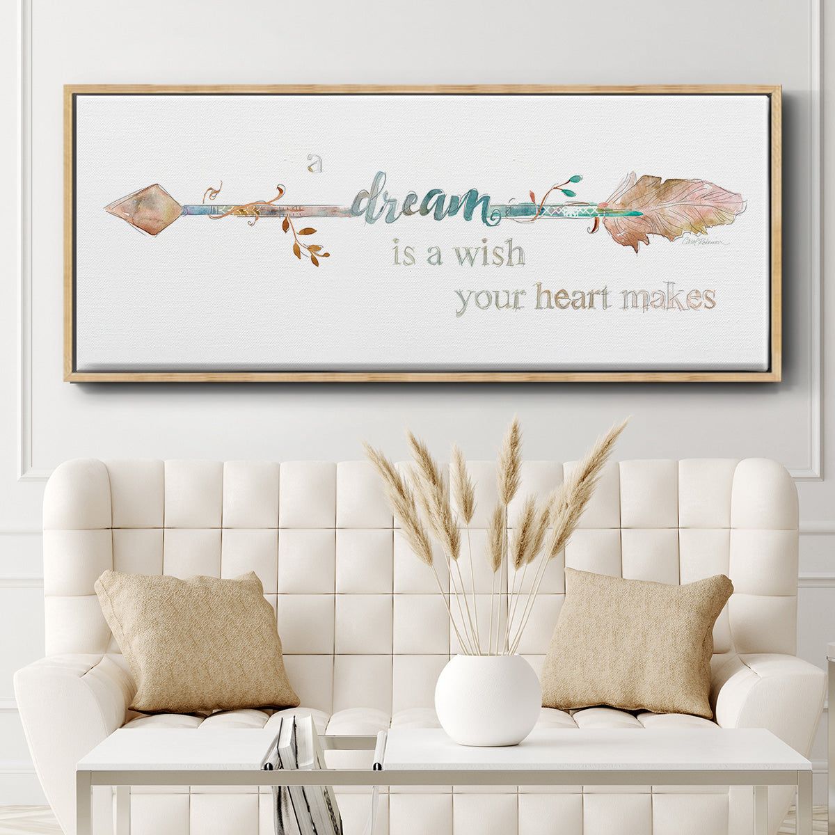 Dream Arrow - Floater Framed Canvas Print